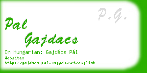 pal gajdacs business card